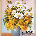 GULETHUN 20x24 Picture Frame, Natural Wood Poster Frame, Home Decor Natural Gallery Frames, Horizontal or Vertical Format, Sturdy, Plexiglass, Large Wall Decor, for Photos, Artworks, Posters, 20x24in