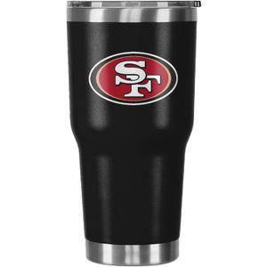 FOCO NFL Team Logo 30oz Insulated Stainless Steel Travel Mug Tumbler (Black)