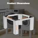 Adjustable Washer Dryer Pedestal, 12” Heavy Duty Stand (1200 lbs), 19”-29.5” Universal Fit Laundry Riser with Anti-Vibration Pads, Stainless Steel Base for Washing Machine, Dryer, Refrigerator
