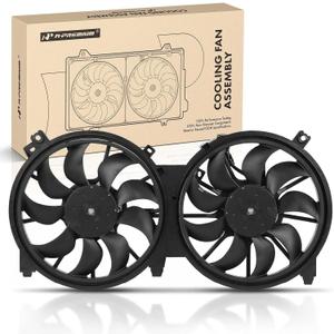 A-Premium Engine Radiator Cooling Fan Assembly Compatible with Select Nissan Models - Maxima 2009-2014, V6 3.5L - Replace# 21481ZY70A, 214819N00A