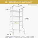Ulif U11 Medium Over Washer and Dryer Shelves, 3 Tiers Laundry Room Storage and Organizer Standing Shelf, Metal Freestanding Clothes Drying Rack, 31.1W x 19.7D x 77.6H, White