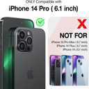 TORRAS Stronger Magnetic for iPhone 14 Pro Case, 12 FT Military Grade Drop Tested, Compatible with MagSafe, Slim Protective Matte Silicone for iPhone 14 Pro Phone Case, Translucent Back/Black Edge