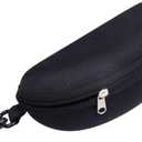 Travel Clamshell Hard Sunglasses Case with Belt Clip Zipper Sports Glasses Case