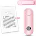 Remote Page Turner for Kindle Reading Accessories, Clicke for iPad iPhone Android Tablets E-Book Reading Noels, Camera Remote Shutter Selfie Controller, Pink