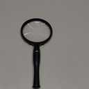 10X 30X Magnifying Glass, 90MM Anti-Glare Acrylic Lens, Handheld Reading Magnifier for Elderly and Fine Craft Observation (Black)