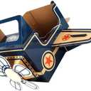 TOYANDONA Childrens Wearable Cardboard Airplane Toys Toddler Airplane Costume Cardboard Making Toy (Blue)