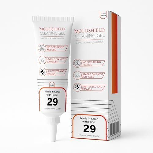 MoldShield Cleaning Gel - Easy to Use, Effective, No Scrubbing, Low Odor, Safe, Best Stain Cleaner for Silicone, Caulking, Sealants, Tiles, Grout, Windows, Bathrooms, Kitchens, Showers