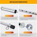 40 Swivel Pogo Stick for Semi Truck & Air Brake Line, Heavy Duty Stainless Steel with Clamp, 3 Hole Clamp, Lock Screw - 2Pcs