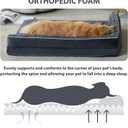 BFPETHOME Orthopedic Dog Beds for Large Dogs-Waterproof Sofa Dog Bed with Removable Washable Cover, Large Dog Bed with Waterproof Lining and Nonskid Bottom,Pet Bed for Large Dogs 54.0"l x 36.0"w x 7.5"th