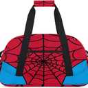 Red Spider Web Kids Overnighter Duffel Bags for Boys Girls, Carry-On Size Sports Gym Bag for School Practice or Overnight Travel Weekender Sleepover Workout Tote Bag