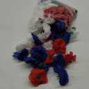 108pcs Roses Head Flowers with Stem - Red Blue & White Artificial Flowers Rose Bulk - Silk Rose Fake Flower Arrangement for Patriotic Memorial Bouquet Grave Centerpieces 4th of July Party Wall Decor