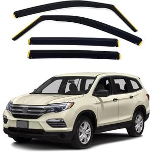 in-Channel Window Visors Compatible with Honda Passport 2019-2024for Honda Pilot 2016-2022Rain Guards Sun Shields Window Deflector4pcs (for Honda Passport 2019-2024/Pilot 2016-2022), 4pcs