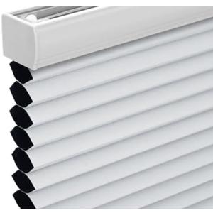 Changshade Cordless Cellular Shades, Blackout Honeycomb Shades for Windows, Pull Down Pleated Blinds, Easy to Install for Indoor Windows and French Doors,72" W x 72" H, White