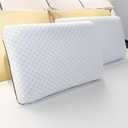 Memory Foam Pillow, Standard Ventilated Bed Pillow with Washable Cover, Cooling, Orthopedic, Neck & Shoulder Support, Back, Side & Stomach Sleepers, Hotel Essentials, Standard 1 Pack
