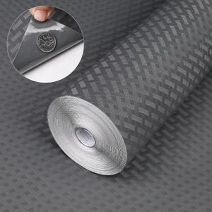 HooTown Self Adhesive Shelf Liner, 11.8" x 78.7" Contact Paper for Cabinets and Drawers, Waterproof & Oil-Proof Kitchen Cabinets Liner, Peel and Stick Cupboard Liner for Countertops,Shelves (Silver Gray)