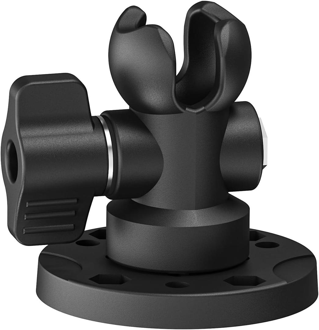 2.55” Single Socket Arm with Round AMPs Drill Base for All Standard 1-inch / 25mm / B Size Ball Adapters(1'' Ball Socket Arm with Round Swivel Plate)