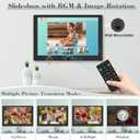 10.1" Digital Picture Frame, 1080P IPS Digital Photo Frame, No WiFi/App Needed, Plug & Play SD Card & USB, Remote & Motion Sensor, Photos/Videos/Music, Free 32GB USB