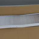 HVAC Premium 12'' x 30'' [Duct Opening] Flat Stamped Steel Return Air Grille - Sidewall and Ceiling - HVAC Vent Duct Cover - White [Outer Dimensions: 13.75''w X 31.75''h]