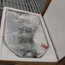 ANDY STAR Brushed Nickel Mirror 24x36 Inch, Scalloped Bathroom Mirror, Silver Vanity Mirror in Anti-Rust Stainless Steel Metal Thin Frame Deep 1, Wall-Mounted Mirror (Horizontal/Vertical)