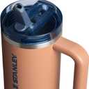 STANLEY Quencher ProTour Flip Straw Tumbler with Leakproof Lid 30 oz | Built-In Straw and Handle | Cup Holder Compatible for Travel | Insulated Stainless Steel Cup | BPA-Free | Toast VRT