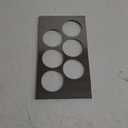 Restaurantware Squeeze Bottle Template Pack of 1 Stainless Steel 6 Hole Holder Top, 2.93" Diameter Fits 1/ 3 Size Food Pans, Dishwasher Friendly Integrated Lip Design Holder Top for Condiment Bottles