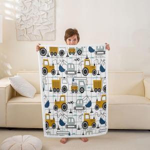 Feelyou Construction Excavator Throw Blanket Kids Toddler 40" x 50"