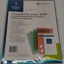 Business Source Green Transparent Poly File Holders