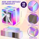 Ctosree 50 Pcs Mug Boxes for Gifts Sublimation Mug Box with Clear Window for Coffee Cup Packaging Shipping Exhibition for 11oz, 12oz, 15oz Blank Gift Christmas Wrapping Craft(Laser)