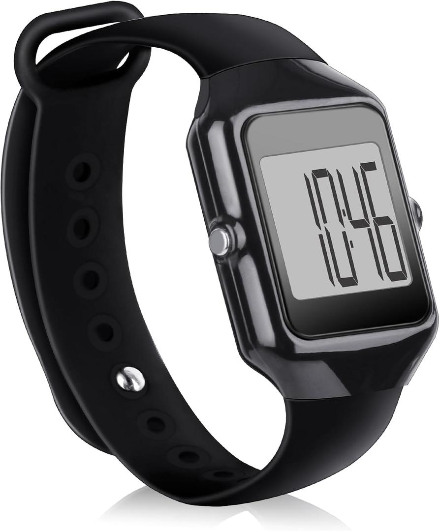 Pedometer for Walking, Simple 3D Step Counter for Walking with Steps and Time Modes for Men Women Adults Seniors, Black