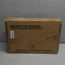 YAOHUOO Dual Monitor Stand Riser, 39Inch Large Monitor Stands for 2 Monitors, Computer Monitor Stand, Wooden Desktop Organizer Shelf for Office Desk Computer,Laptop,TV (White)