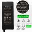 THEPRO 54.6V 2A Battery Charger for 48V Lithium Battery, Universal 54.6V Power Adapter Chargers, 5.5mm DC Connector for 2.5mm/2.1mm