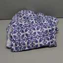 misaya Picnic Table Cover with Bench Cover, Waterproof Elastic Fitted Tablecloth for 6 Foot Tables, Rectangle Washable Polyester Tablecloths for Picnic, Camping, Outdoor (Blue, 30" x 72") (Blue and White)