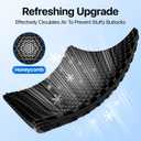 Gel Seat Cushion, Cooling Thick Big Breathable Honeycomb Design Absorbs Pressure Points Seat Cushion with Non-Slip Cover for Office Chair Home Cars Wheelchair - 18.9 x 17.7 x 1.6 inches
