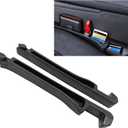 2 PCS Car Seat Gap Filler Organizer, 3in1 Car Console Side Gap Stopper with Hook & Storage Functions, No-Drop Crevice Blocker Between Seat Console Organizer for Most Vehicles