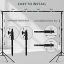 8.5x10 ft Backdrop Stand, Maxztill Adjustable Back Drop Banner Stand, Photography Photo Studio Background Stand Support Kit for Parties Wedding Decoration with Carrying Bag