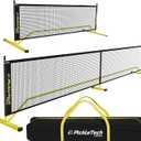 PICKLETECH 4.0 Slim Version Portable Pickleball Nets Outdoor Game 22 FT Pickleball Net-USAPA Regulation Size-Pickle Ball Net System with Carrying Bag for Driveway (2in 1, Yellow)
