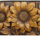 Retro Sunflower Women Soft Leather Purses Zipper Protable Travel Wallet Long Shopping Pouch, Portable Zippered Women Purse Wallet, Gift for Mom, Gold