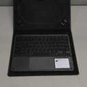 TouchPad Keyboard case for 9",9.7",10.1",10.2",10.5",10.9",11" Tablets,2-in-1 Bluetooth Wireless Keyboard with Touchpad,7 Colors Backlit & Leather Folio Cover(Black)