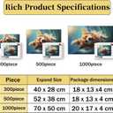 Shadow of The Wolf Puzzles for Adults 1000 Piece Wooden Jigsaw Puzzle Difficult and Cool- Shadow of The Wolf- 1000 Pieces Fantasy Puzzles