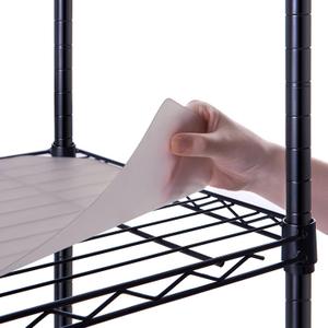 Poofzy Wire Shelf Liner 14" X 24", Non-Adhesive Plastic Shelf Liners for Wire Shelving, Waterproof Protector Mats (5PK, Gray)