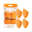 Real Techniques Miracle Complexion Beauty Sponge Makeup Blender, Set of 4 (4 Count (Pack of 1), Orange)