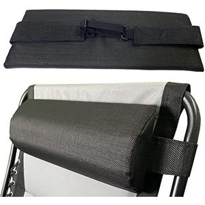 Head Pillow for Lounge Chair Zero Gravity Chair Patio Lawn Recliner Chair, Large Zero Gravity Chair Cushion w/Adjustable Elastic Band, Soft Recliner Head Pillow for Indoor Outdoor