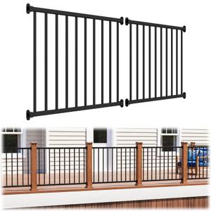 Guwezoy 1 Pack 42in x 2in Modular Real Aluminum Deck Railing Post for Stairs