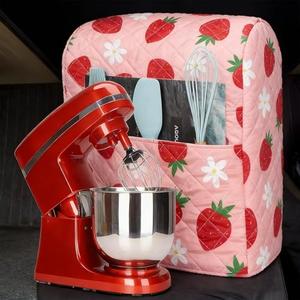 Stand Mixer Cover,Kitchen Mixer Cover Compatible With 5-8 Quart Kitchenaid Hamilton Mixers,Pioneer Woman Kitchen Mixer Cover for Stand Mixer With Pockets,Kitchen Mixer Assecories (Strawberry)