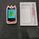 Kids Smart Phone for Girls, Christmas Birthday Gifts for Girls Age 3-10 Mini Toddler Cell Phone for Kids, Toddler Girl Learning Toy Phone with Dual Camera, Game, Music Player (Pink)