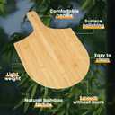 4 Pack Bamboo Pizza Peel 12 Inch, Wooden Pizza Paddle with Ergonomic Long Handle, Pizza Cutting Board for Serving, Charcuterie, Bread  Natural Wood Pizza Peel Set for Oven, Dishwasher Safe