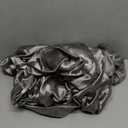 CozyLux Satin Fitted Sheet Full Size, Light Grey Silky Satin Bed Fitted Sheet Only with Silky Microfiber, Deep Pocket, Single Bottom Sheet Sold Separately, Breathable, Smooth and Soft