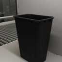 Amazon Basics Trash Can, Rectangular Commercial Office Wastebasket, 10 Gallon (Pack Of 1), Black (Previously AmazonCommercial brand)