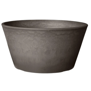 PSW Pot TD25DC Collection Shallow Bulb Pan Planter for Succulents, Bonsai, Fairy Gardens, Herbs, 10-inch, Dark Charcoal