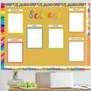 96 Pcs Science Fair Board Supplies Includes Self Adhesive Science Fair Project Titles Subtitles Presentation Bulletin Border Letter Stickers First Day of School Back Classroom(Lively Crumbs)